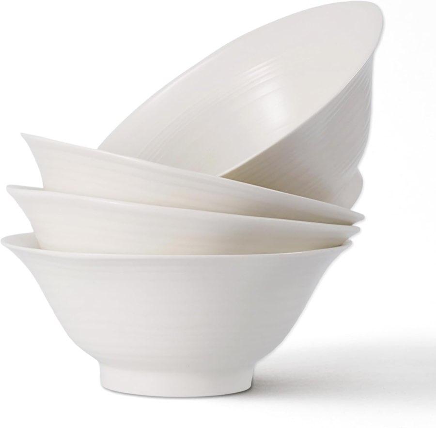Jiwoo Ramen-Schüssel-Set 4×1000 ml Bone China - Produktbild