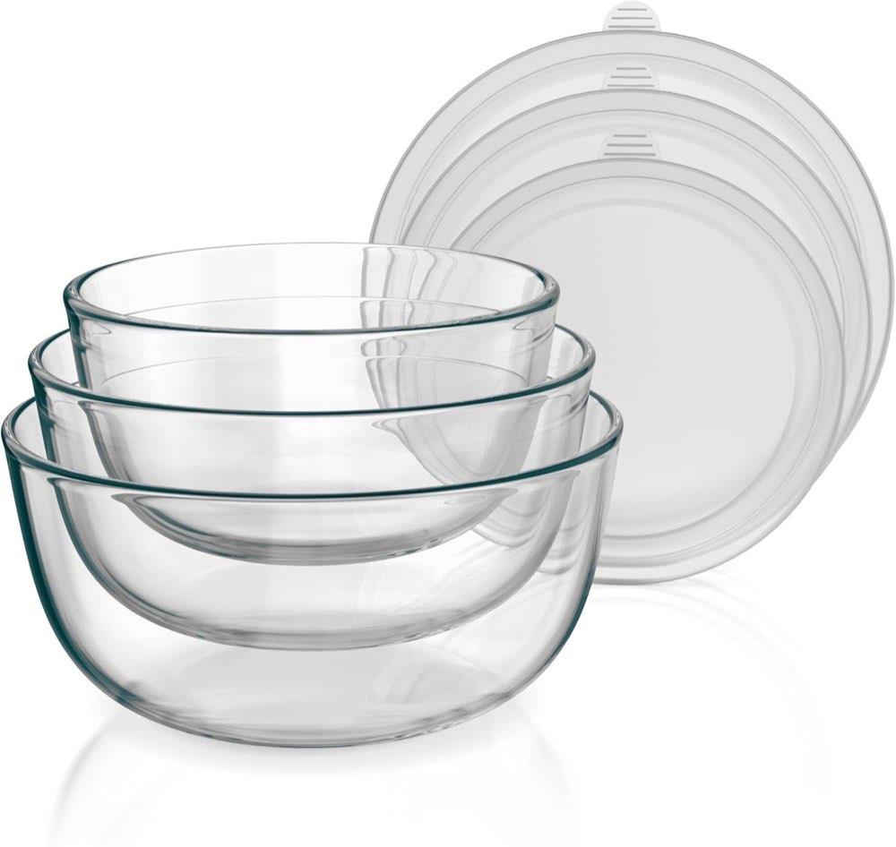 Arendo Glas-Salatschüssel 3er klein (0,7–1,5 L)