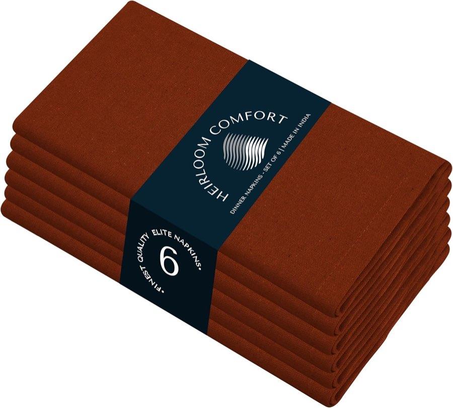 HEIRLOOM COMFORT Stoffservietten 6er Rust 43×43 cm