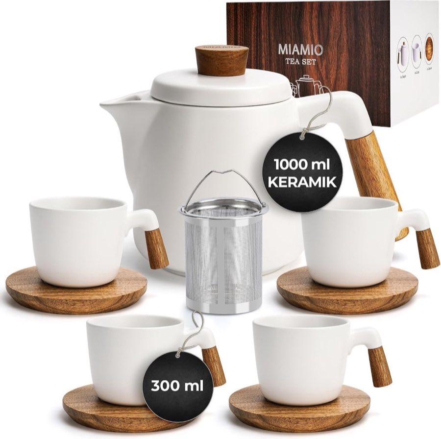 MIAMIO Keramik-Teeservice 1 l mit 4 Tassen
