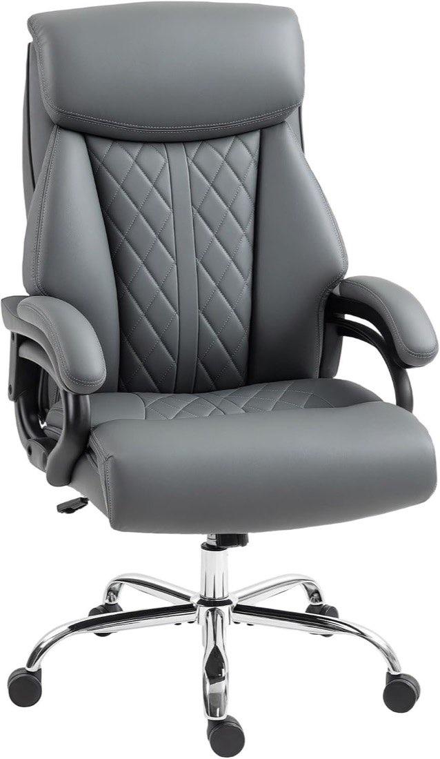 HOMCOM Chefsessel 921-864V00CG, PU-Leder, anthrazitgrau