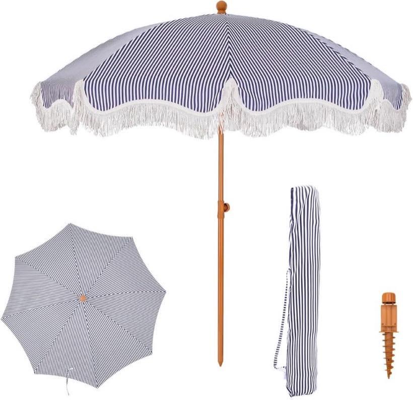 Sonnenschirme 200 cm – Testsieger PHI VILLA 200 cm Fransen blau