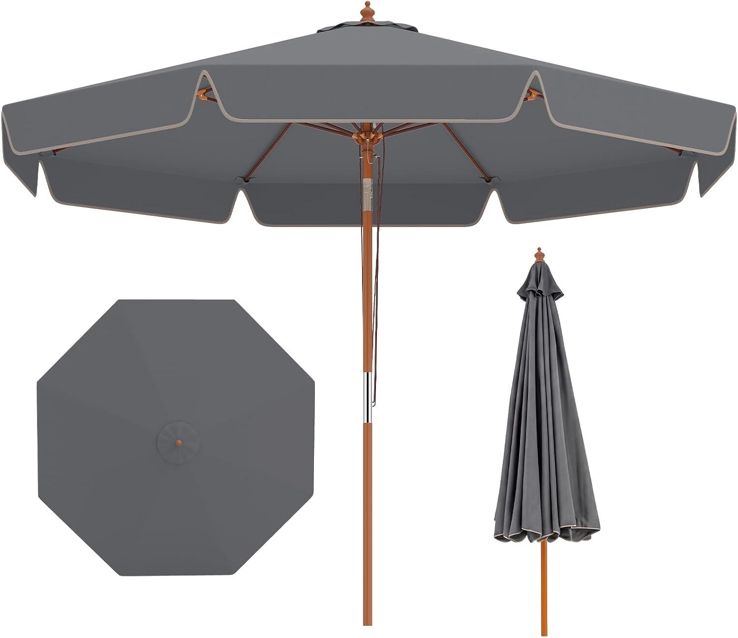 Sonnenschirme Holz – Testsieger COSTWAY Holz 300 cm Buche