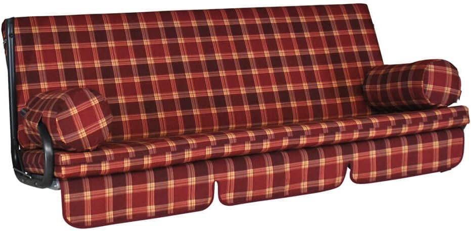 Angerer-Hollywoodschaukel – ANGERER Hollywoodschaukel Auflage Trend Bordeaux kariert