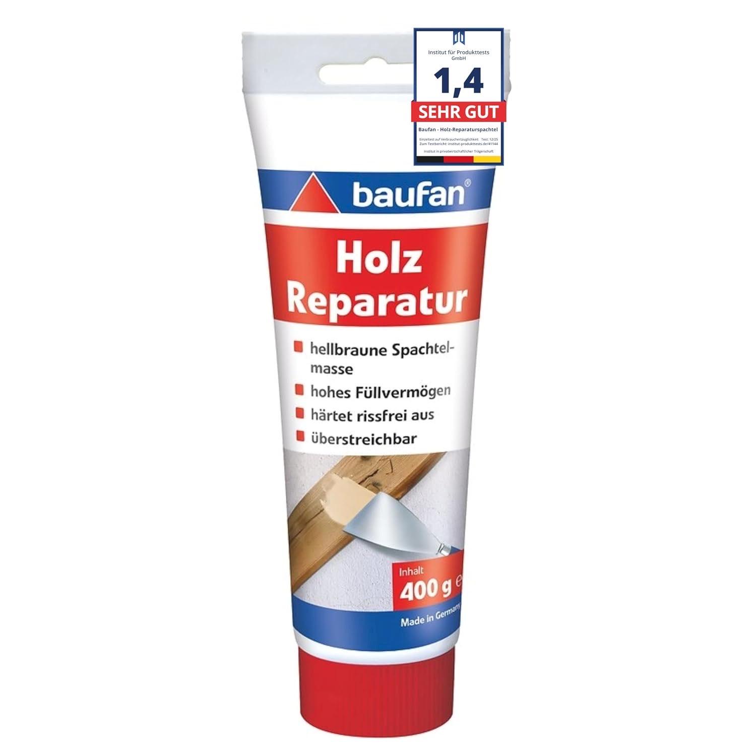 Holzkitt – Testsieger Baufan Holz-Reparaturspachtel 400 g