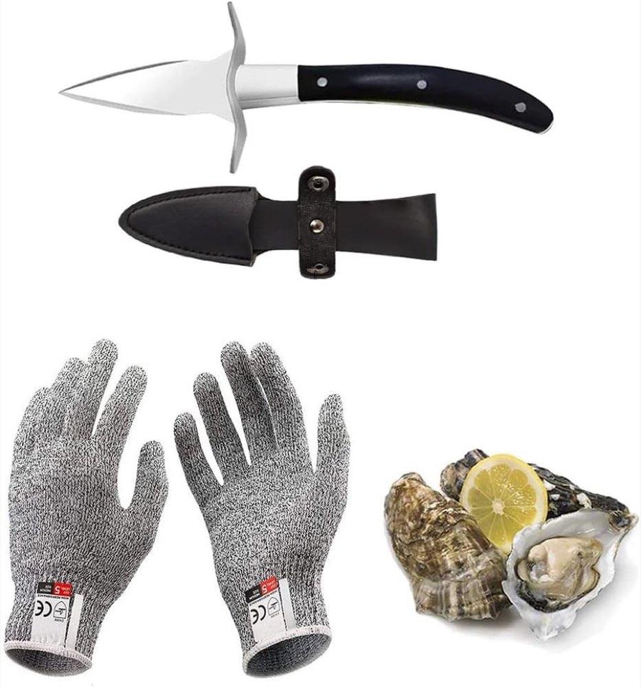 Kaqisen Austernmesser-Set Schwarz L