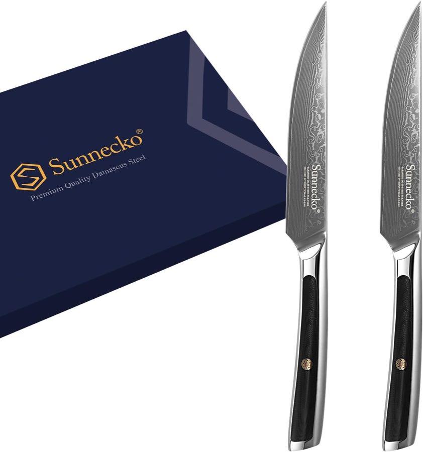 Sunnecko 2er Damast-Steakmesser