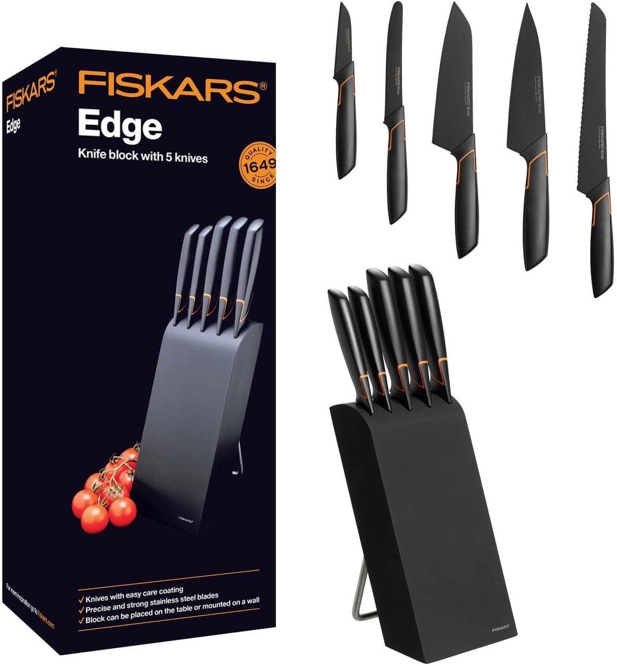 Fiskars Edge Messerblock 5-teilig inkl. Brotmesser