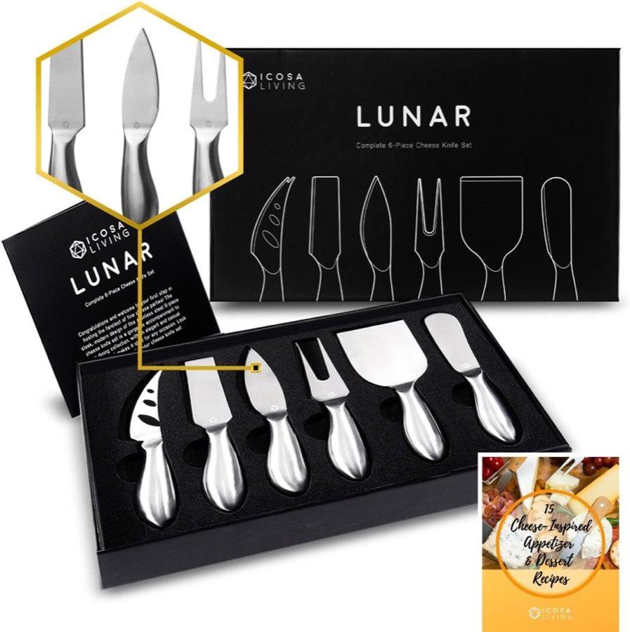 ICOSA Living Lunar Käsemesser-Set 6-teilig