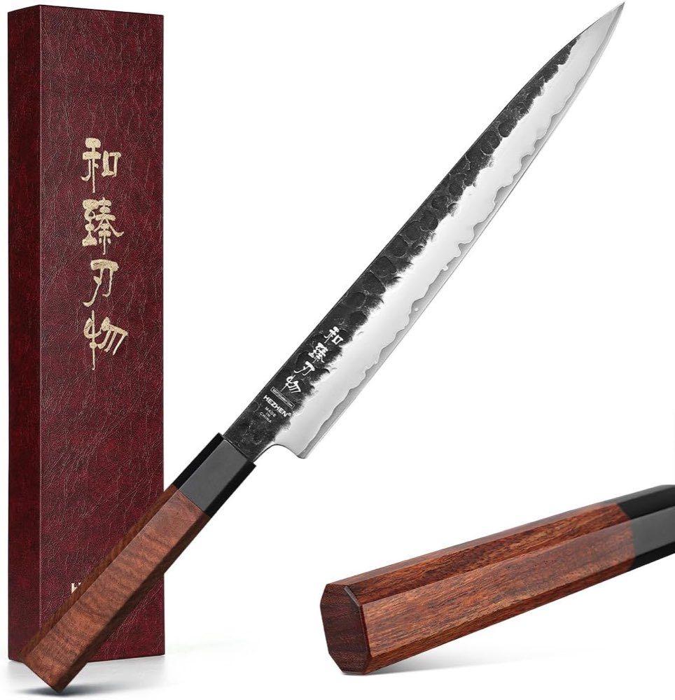 HEZHEN Tranchier-/Schinkenmesser 25,5 cm Redwood
