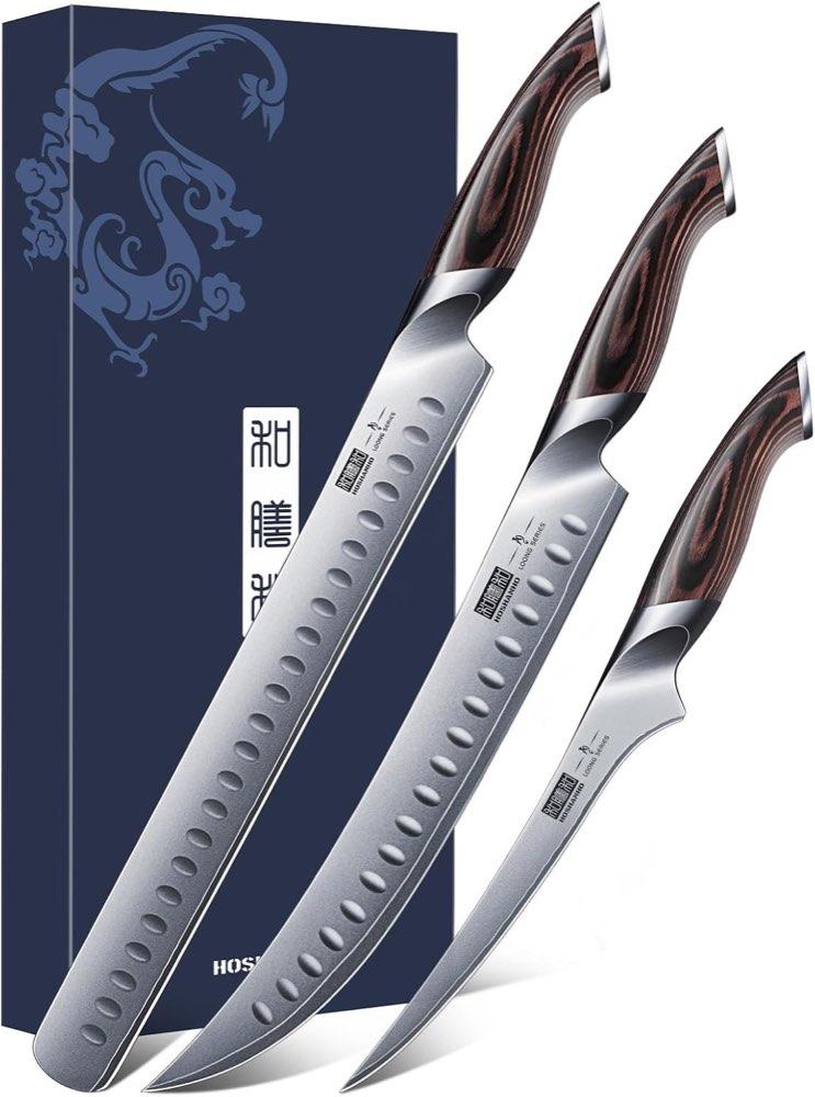HOSHANHO 3-teiliges Schinkenmesser-Set