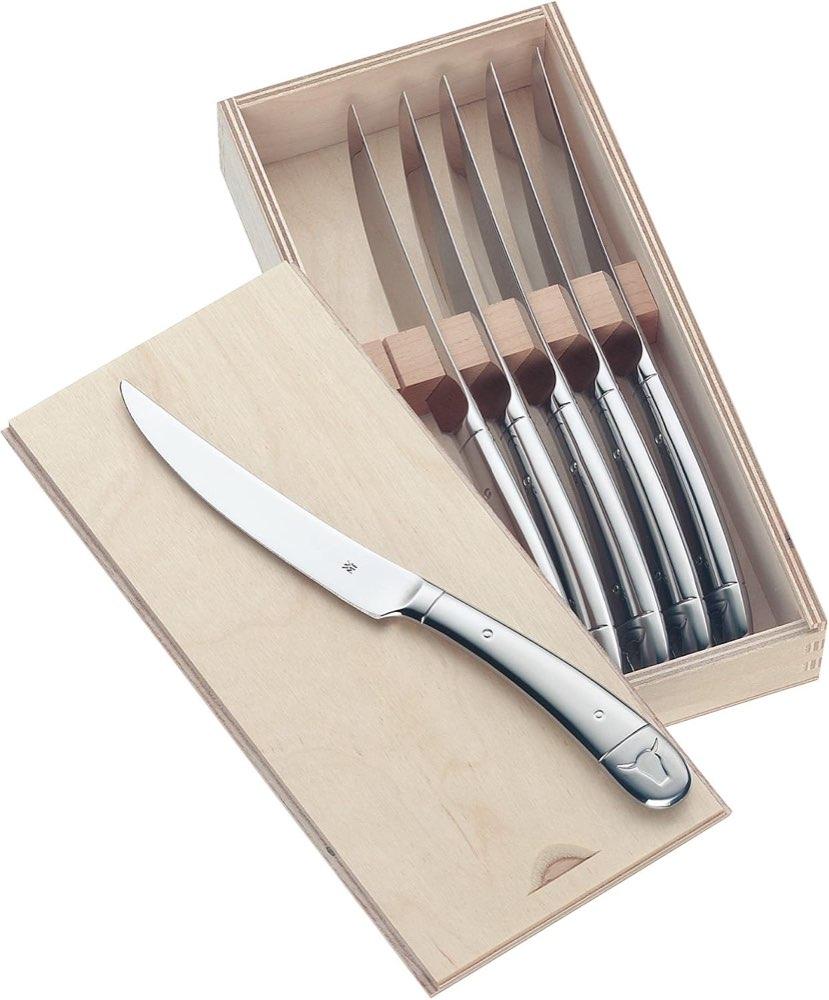 WMF Steakmesser 6er Monobloc Holzbox