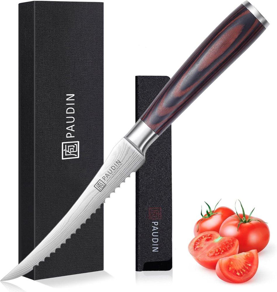 PAUDIN Tomatenmesser 13 cm Holzgriff