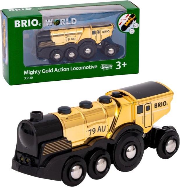 BRIO Goldene Batterielok mit Licht und Sound