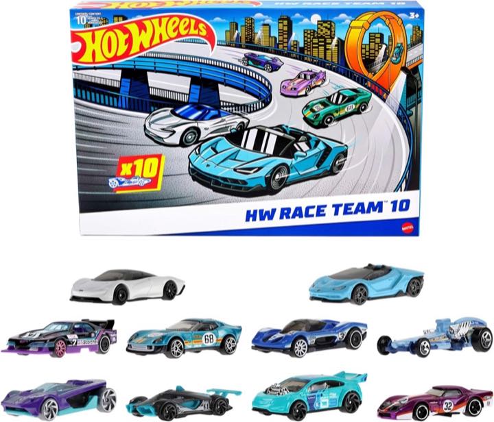 Hot Wheels 10er-Set Rennwagen HYM96