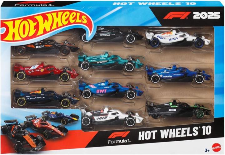 Hot Wheels Formel 1 2025 10er-Pack