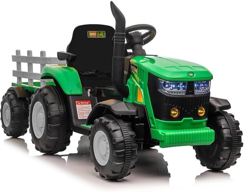 Euker 12-V-Traktor mit Anhänger