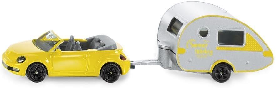 Siku 1629 VW Beetle mit Wohnwagen
