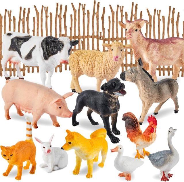 BUYGER 12 Tiere mit Zaun