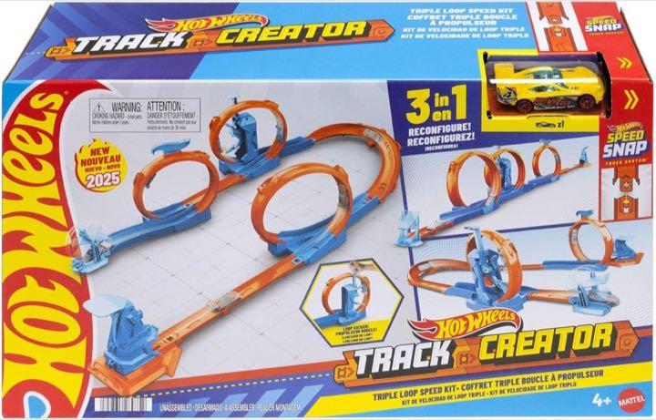 Hot Wheels Hot Wheels Track Creator Dreifach-Looping-Pack und 1:64 Spielzeugauto
