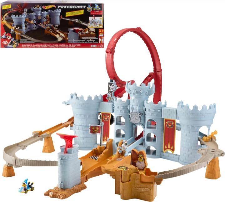 Hot Wheels Mario Kart Bowsers Schloss Spielset und Kamek