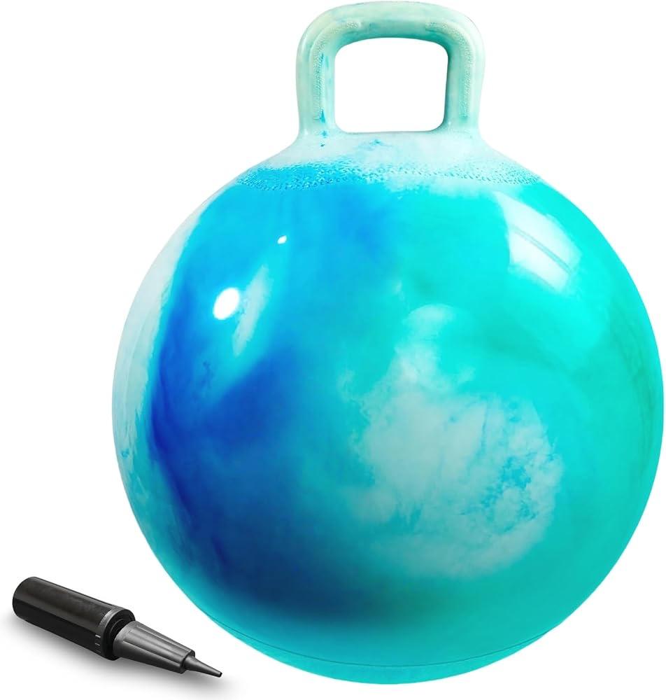 AMFUN Hüpfball 45 cm blau-grün