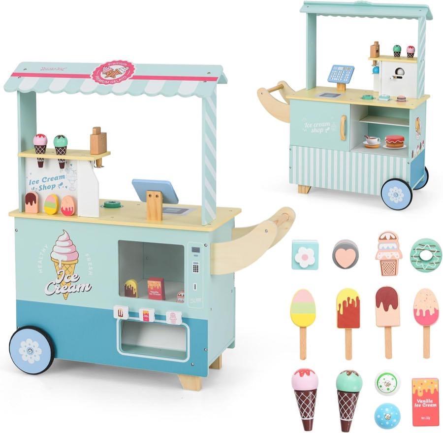 COSTWAY Eiswagen Kinder grün