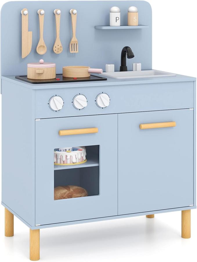 COSTWAY Kinderküche blau FB32451DE