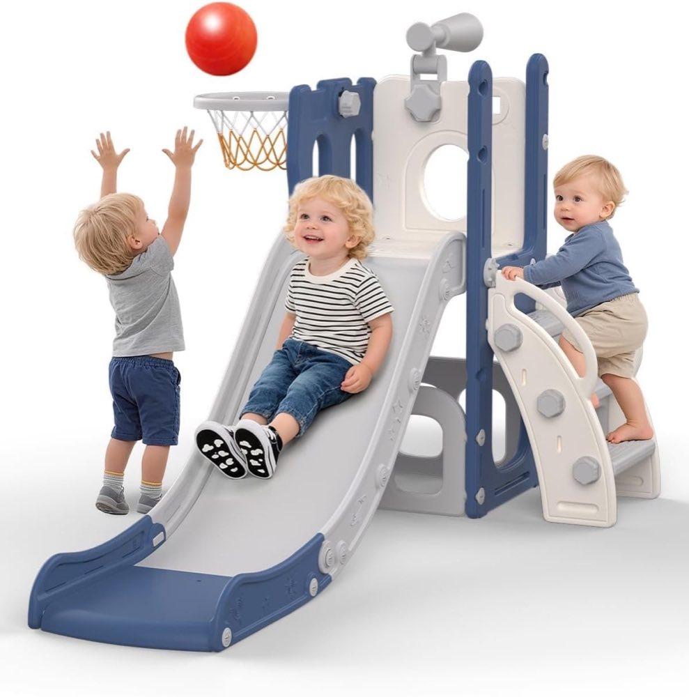 hoopyosms 4-in-1 Rutsche, Blau