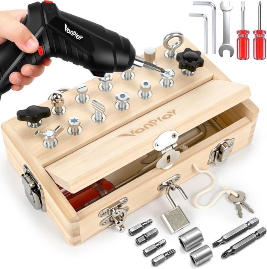 Vanplay Montessori-Set mit Bohrmaschine