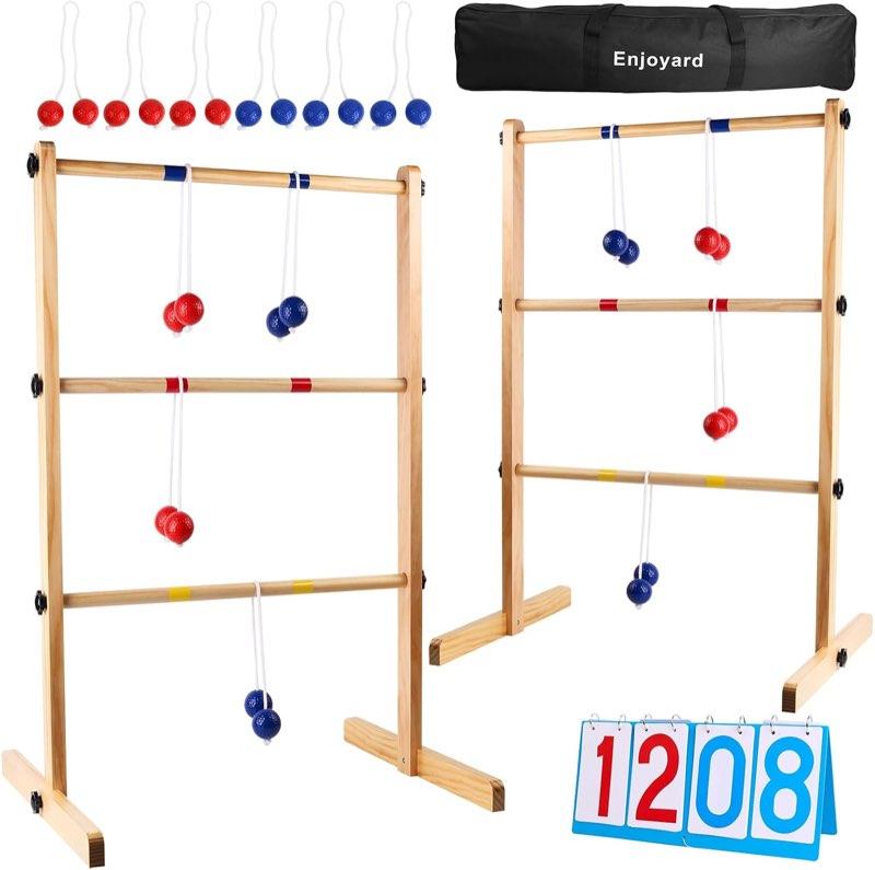 Enjoyard Enjoyard Leitergolf-Set aus Holz, 2 Gestelle