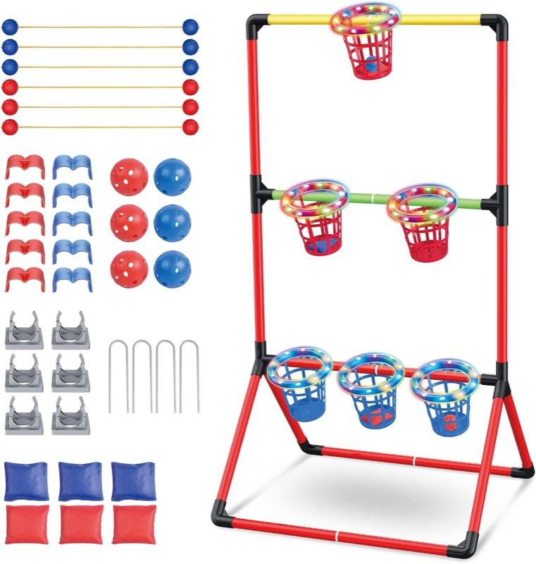 Hitish 3-in-1 Gartenspiel mit Leitergolf