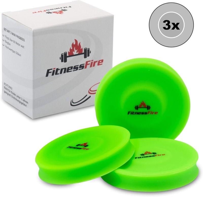 FitnessFire Mini Frisbee 3er Set, Grün