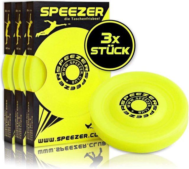 SPEEZER SPEEZER Mini Frisbee 3er Set, Neon Gelb
