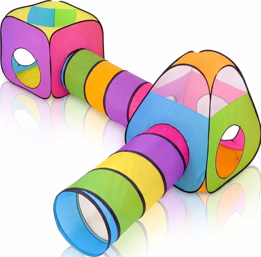 NUBUNI 4-in-1 Spielzelt Color Adventure mit Tunnel