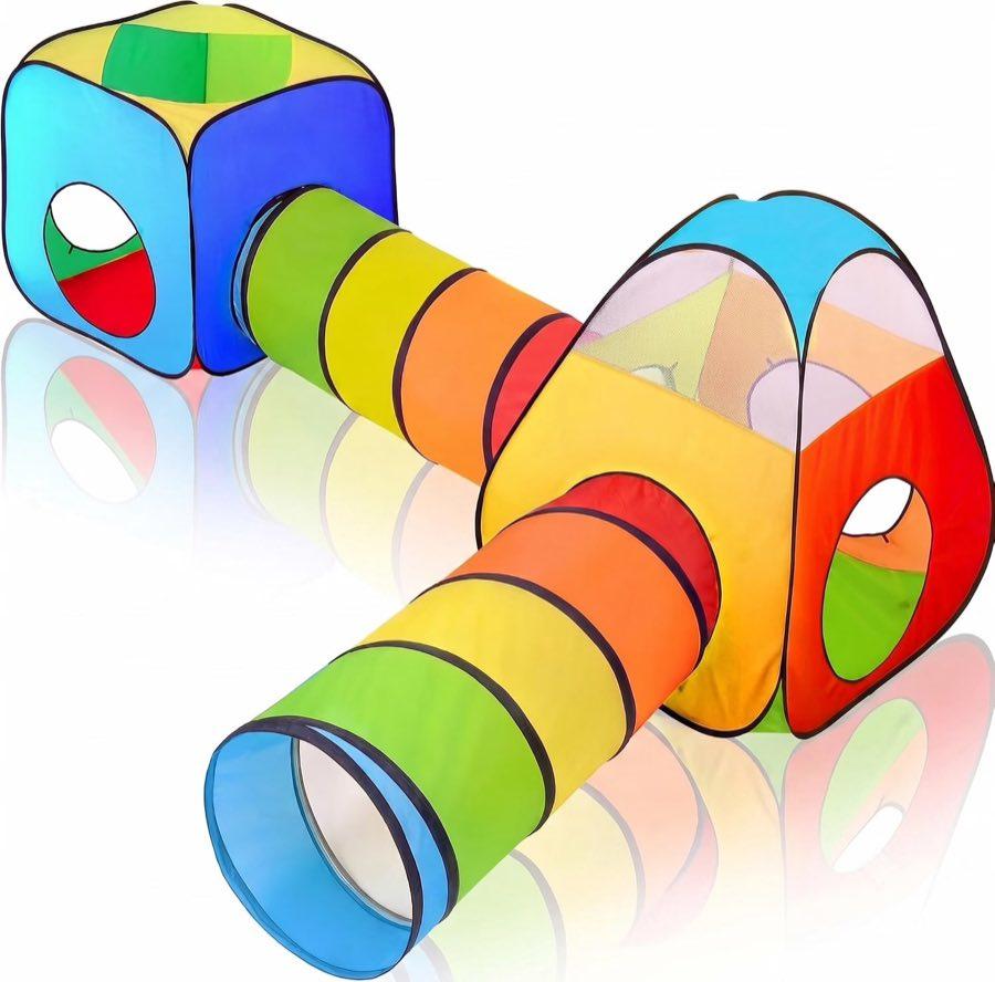 NUBUNI NUBUNI 4-in-1 Spielzelt mit Tunnel, mehrfarbig B