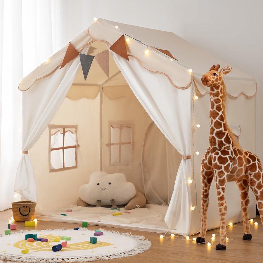 besrey besrey 2-in-1 Kinderzelt mit Matte und Licht