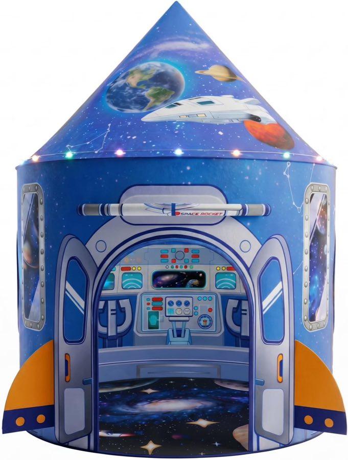 EagleStone Raketen-Spielzelt mit LED, Pop-up