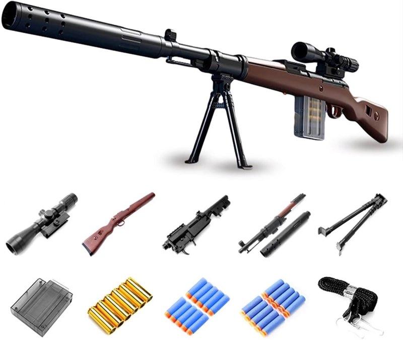 Funthy Funthy Schaumstoff-Blaster Scharfschützengewehr 98k mit 20 Bällen und Brille