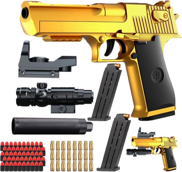 Bybykoi Schaumstoff-Pistole M1911, gold, ZZG-SY-99