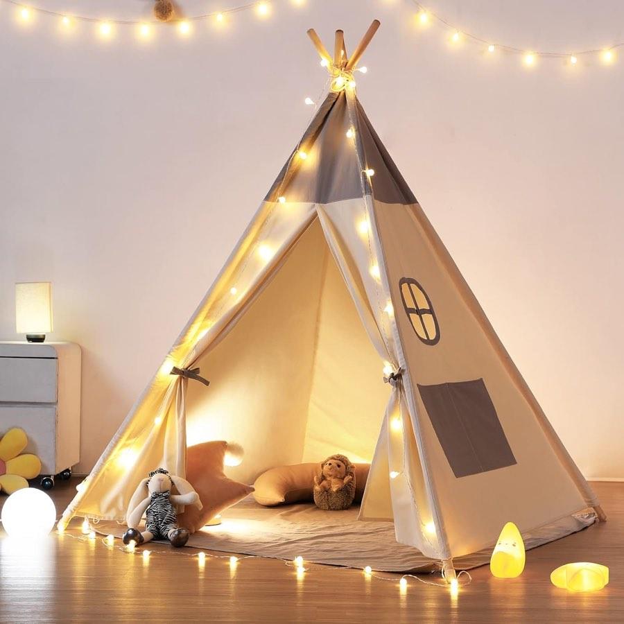 besrey besrey Tipi Zelt, Grau - Produktbild