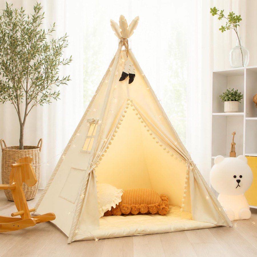LIONHERZ Tipi Zelt Kinder, 100% Baumwolle
