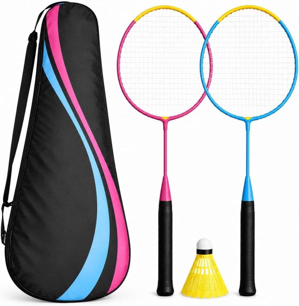 ATHLEJOY Federball-Set, 2 Schläger, 1 Ball, Tasche