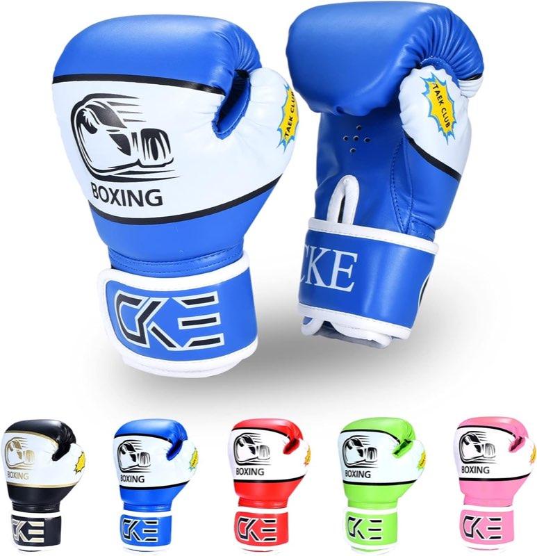 CKE Kinder Boxhandschuhe, Größe S, Blau