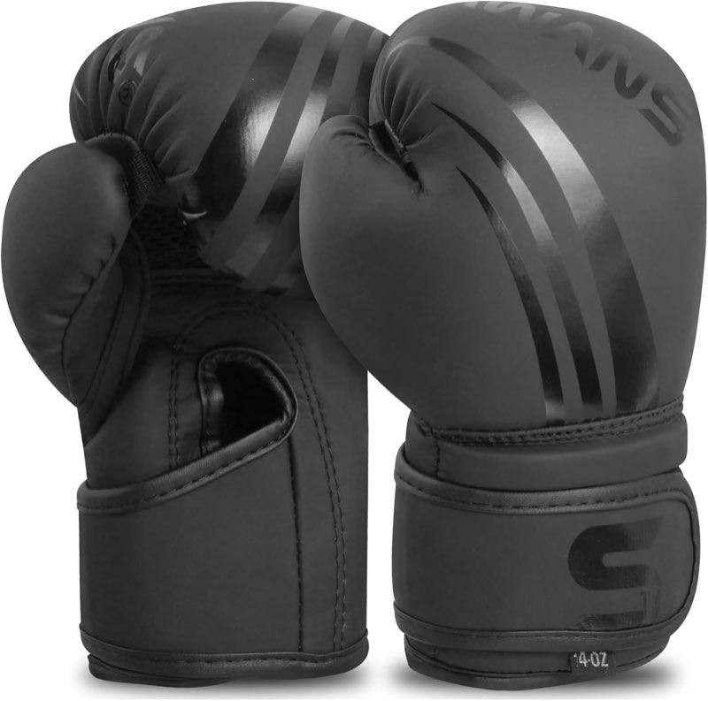 SAWANS Boxhandschuhe für Kinder, 2 Unzen, Schwarz