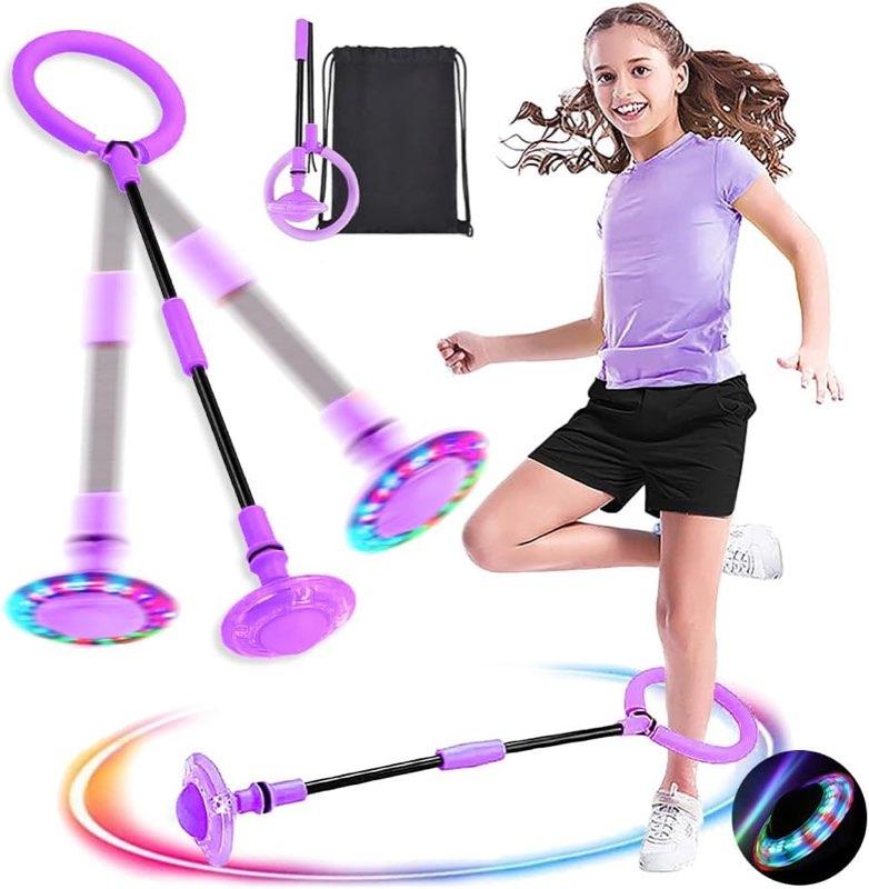 MEISHANG MEISHANG Swing Wheel mit Lichtrad, Lila