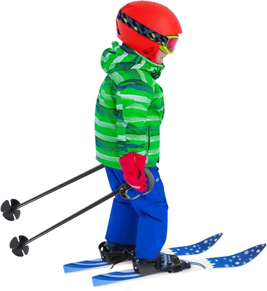 Kinder-Doppelbrett-Skis Blau, Set 2–8 Jahre, Gaabungky