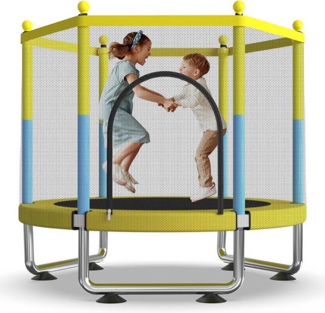 GT GETCO TECH Kindertrampolin 150 cm mit Sicherheitsnetz