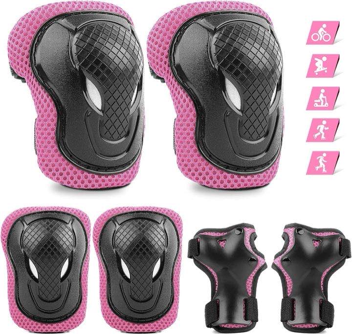 ValueTalks Knieschoner Kinder Schoner Inliner 6er Set