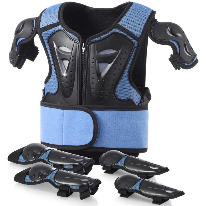 yeesport Kinder Dirtbike-Schutzset, verstellbar, mit Ellenbogen- und Knieschonern